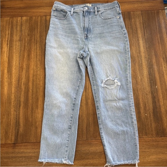 Madewell Jeans Womens Size 32 The Perfect Vintage Jean Distressed Blue - Picture 1 of 11